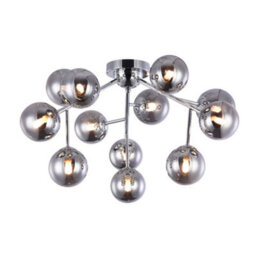 Luminosa Lighting Luminosa Dallas Semi Flush Ceiling Lamp Chrome, 12 Light, G9 - thumbnail 4