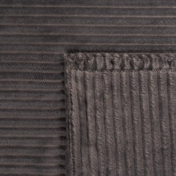 OHS Ribbed Fleece Throw Over Bed Blanket Plush Supersoft Travel Bedspread, Charcoal - thumbnail 6