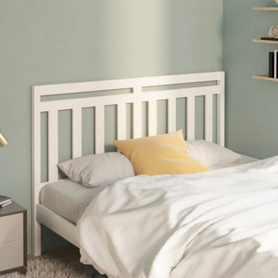 Berkfield Bed Headboard White 140X4X100 Cm Solid Wood Pine - image 1