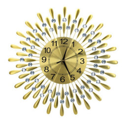 Diamante Beaded Crystals Quartz Jeweled Wall Clock Home Decor - thumbnail 4