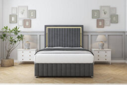 "Sloomy Boston Gold Armour Coniston Divan Bed Set 2 Drawers Foot-End With 26"" Strutted & 12"" Footboard 5' King" - thumbnail 1