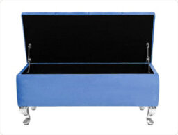 Londona 180Cm Chesterfield Ottoman Storage Bench - Plush Velvet Shoe Bench - Duck Egg Upholstery Footstool With Storage - thumbnail 2