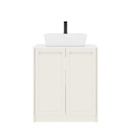 Royal Bathrooms Royal Bathroom Elmore 700mm Classic White Freestanding Bathroom Vanity Unit 2 Door Plain White Worktop With Cube Basin - thumbnail 7