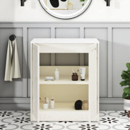 Royal Bathrooms Royal Bathroom Elmore 700mm Classic White Freestanding Bathroom Vanity Unit 2 Door Plain White Worktop With Cube Basin - thumbnail 6