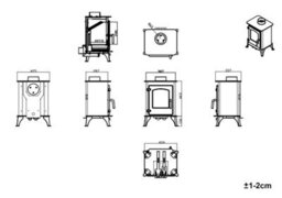 Sundaze 5Kw Multifuel Stove Log Burner Woodburning Fireplace Defra Approved Eco Design - thumbnail 7