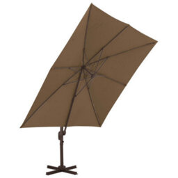 Walplus Garden Parasol With Portable Base Taupe - thumbnail 4