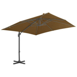 Walplus Garden Parasol With Portable Base Taupe - thumbnail 3