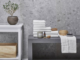 Beliani Set Of 9 Towels Atai Cotton White - thumbnail 2