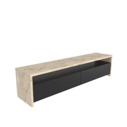 "Decorotika Vertu Tv Stand For Tvs Up To 59"" Travertine Black" - thumbnail 6