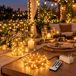 Shopnbits 15M 120 Led Fairy Lights Warm White, Ip65 Waterproof, 8 Modes Remote Timer, Indoor Outdoor - thumbnail 6