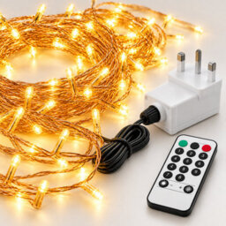 Shopnbits 15M 120 Led Fairy Lights Warm White, Ip65 Waterproof, 8 Modes Remote Timer, Indoor Outdoor - thumbnail 2
