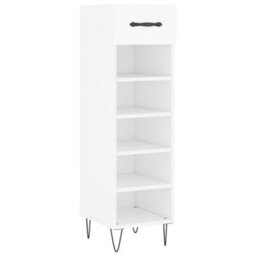 Berkfield Shoe Cabinet White 30X35X105 Cm Engineered Wood - thumbnail 2