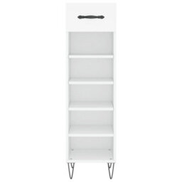 Berkfield Shoe Cabinet White 30X35X105 Cm Engineered Wood - thumbnail 6