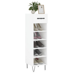 Berkfield Shoe Cabinet White 30X35X105 Cm Engineered Wood - thumbnail 3