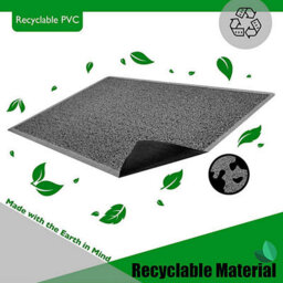 Tile Prime Anti Slip Pvc Loofah Shower Mat - Anti Mould Washable Bath Mat Rectangular 60X40Cm Grey - thumbnail 7