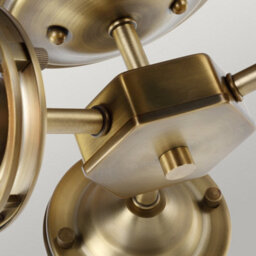 Luminosa Lighting Elstead Feiss Urban Restoration 3 Light Semi Flush Dark Antique Brass Ip44 - thumbnail 4