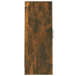 Berkfield Shoe Cabinet Smoked Oak 32X35X92 Cm Engineered Wood - thumbnail 7