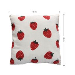 Cream & Red Strawberry Indoor Cushion 2 Pack (L)40Cm (W)40Cm - thumbnail 5