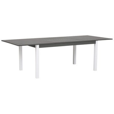 Beliani Extending Garden Dining Table Pancole 168/248 Cm 100 Cm Metal Grey - image 1