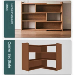 4-Tier Ret Retractable Bookcase With Adjustable Width (30-50Cm) Space-Saving Mdf Corner Display Unit, Brown - thumbnail 5