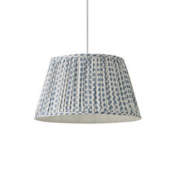 Valuelights Grange Large Blue Floral Pleated Lamp Shade And Bulb - thumbnail 2