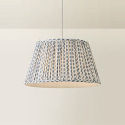 Valuelights Grange Large Blue Floral Pleated Lamp Shade And Bulb - thumbnail 6