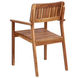 Beliani Set Of 2 Garden Chairs Agello Acacia Wood Brown - thumbnail 6