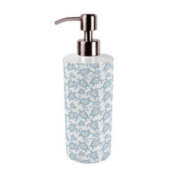 Purely Home Sea Turtles Stainless Steel Soap Dispenser - Light Blue Pump Action Refillable Bathroom & Kitchen Décor