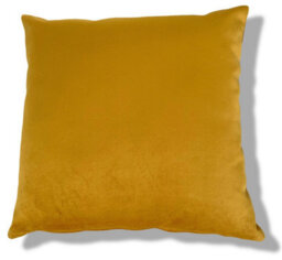 Beautiful Beanbags Set Of 4 Plush Velvet Scatter Cushions Complete With Cushion Pads Furniture Cushions With Inserts 4 Plush Velvet Cushions -Mustard - thumbnail 3