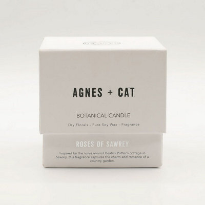 Serenityy Agnes + Cat Botanical Soy Wax Candle - Roses Of Sawrey - image 1