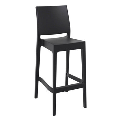 Spek Bar Stool 75 - Black (Suitable For Outdoor) - image 1