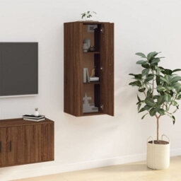 Berkfield Wall Mounted Tv Cabinet Brown Oak 40X34,5X100 Cm - thumbnail 4