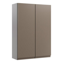 Westport Matt Stone Grey Bathroom Double Wall Cabinet (H)72Cm (W)49.5Cm - thumbnail 1