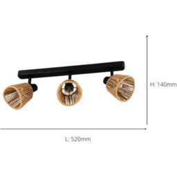 Loops Sleek Black Triple Ceiling Light Fixture For Contemporary Indoor Spaces - thumbnail 4