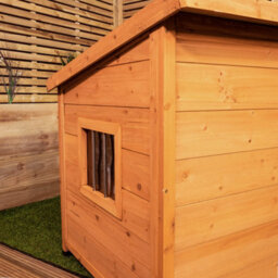 Samuel Alexander 82Cm X 1.16M Large Outdoor Garden Wooden Dog House Kennel With Window - thumbnail 7