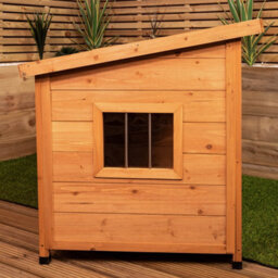 Samuel Alexander 82Cm X 1.16M Large Outdoor Garden Wooden Dog House Kennel With Window - thumbnail 4