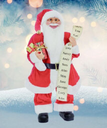 Premier Decorations Limited Red Traditional Standing Father Christmas With Glasses Santa Figurine 60Cm - thumbnail 2