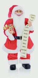 Premier Decorations Limited Red Traditional Standing Father Christmas With Glasses Santa Figurine 60Cm - thumbnail 3