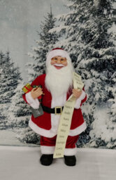 Premier Decorations Limited Red Traditional Standing Father Christmas With Glasses Santa Figurine 60Cm - thumbnail 5