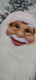 Premier Decorations Limited Red Traditional Standing Father Christmas With Glasses Santa Figurine 60Cm - thumbnail 4