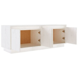 Berkfield Rustic Tv Cabinet White 110X34X40 Cm Solid Wood Pine - thumbnail 6