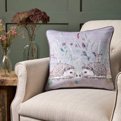 Dreams & Drapes Colville Hedgehog Velvet Filled Cushion - image 1