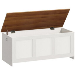 Storage Chest 110 Cm Retro Storage Bench Wooden Storage Trunk Large Toy Chest - thumbnail 1