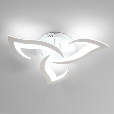 Pheashine Sleek Led Ceiling Light 36W 6500K Silver 52Cm Ideal For Bedroom Living Room - image 1