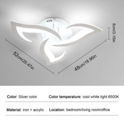 Pheashine Sleek Led Ceiling Light 36W 6500K Silver 52Cm Ideal For Bedroom Living Room - thumbnail 4