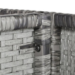 Wyld Haus Noco Rattan Grey 8-Seater Outdoor Dining Set With Armchairs And Footstools, 9-Piece Cube Layout - thumbnail 9