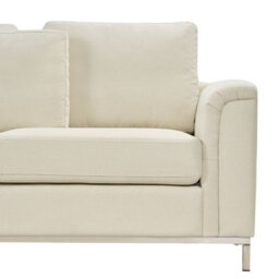 Beliani Corner Sofa 5 Seater Oslo Fabric Beige With Ottoman Right Hand - thumbnail 7