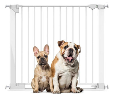 Bettacare Safestep Dog Gate, White, 96Cm - 103Cm, Extra Low Walkthough, 81Cm Extra Wide Doorway, One Piece Extra Wide Pet Gate - image 1