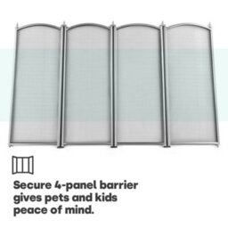 Livivo 4 Panel Fireplace Screen Freestanding Nickel Finish Decorative Mesh Fire Guard Spark Protector For Stoves Burners - thumbnail 4
