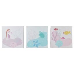 Under The Sea Kids Mutli Canvas Art, Set Of 3 (H)20Cm X (W)20Cm - thumbnail 2